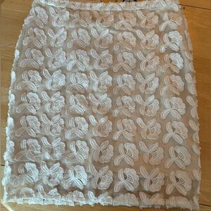 LORD & TAYLOR 424 FIFTH Floral Appliqué Lined Skirt New With Tags Size 16